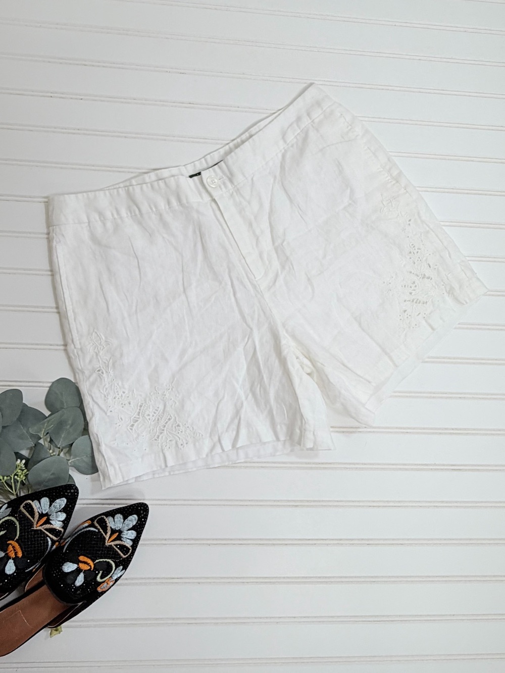 LAUREN Ralph Lauren Eyelet Linen Shorts